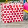 Jumbo storage bag - Spotlight red on white