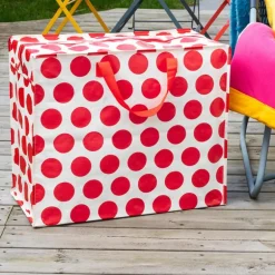 Jumbo storage bag - Spotlight red on white