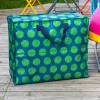Jumbo storage bag - Spotlight green on blue
