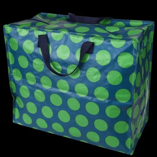 Jumbo storage bag - Spotlight green on blue