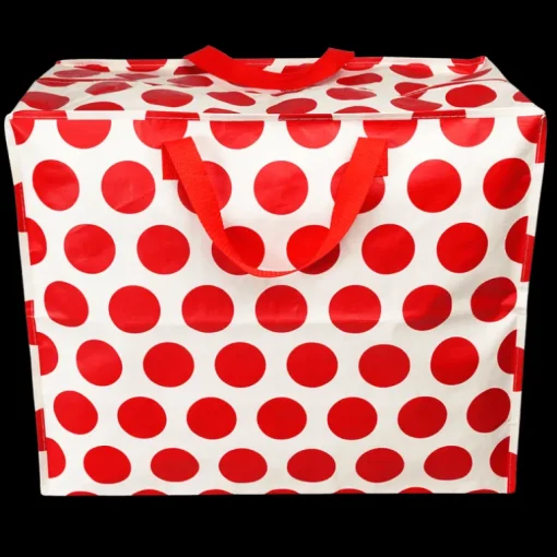 Jumbo storage bag - Spotlight red on white