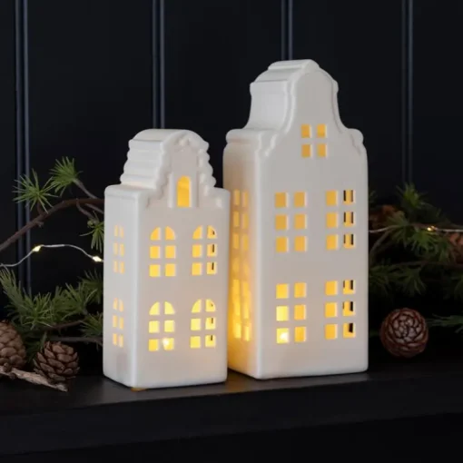 Matt ceramic LED decoration - Large house