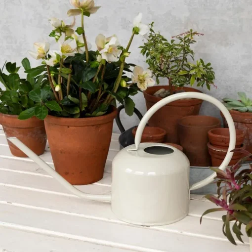 Metal watering can (1 L) - Stone grey
