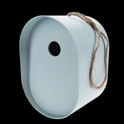Oval bamboo fibre birdhouse - Blue