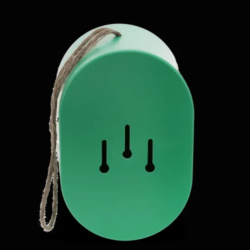 Oval bamboo fibre birdhouse - Green