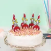 Party cake candles (set of 6) - Space Age