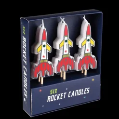 Party cake candles (set of 6) - Space Age