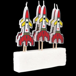 Party cake candles (set of 6) - Space Age