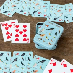 Playing cards in a tin - Garden Birds