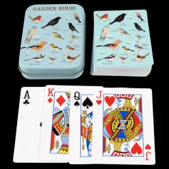Playing cards in a tin - Garden Birds