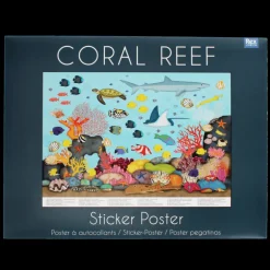 Poster with reusable stickers (50x70cm) - Coral Reef