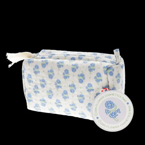 Quilted makeup bag - Cornflower