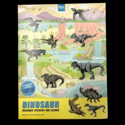 Reusable stickers and scenes - Prehistoric Land dinosaur
