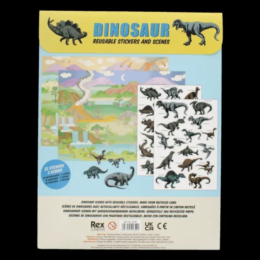 Reusable stickers and scenes - Prehistoric Land dinosaur