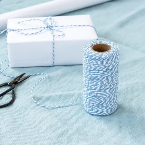 Roll of twine (100m) - Blue and white