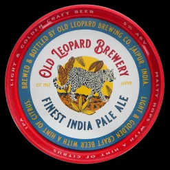 Round metal serving tray - Old Leopard Brewery