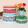 Round nesting tins (set of 3) - Astrid Flower