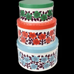 Round nesting tins (set of 3) - Astrid Flower