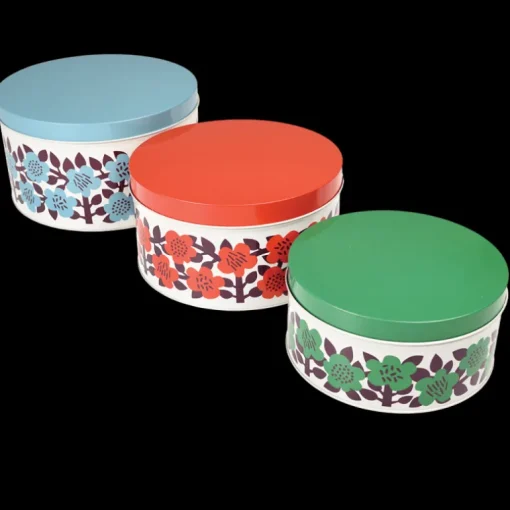 Round nesting tins (set of 3) - Astrid Flower