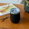 Rubber coated travel cup 350ml - Black