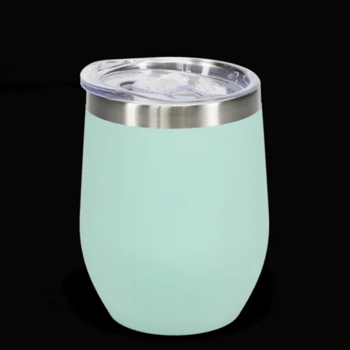 Rubber coated travel cup 350ml - Eggshell blue
