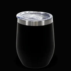 Rubber coated travel cup 350ml - Black