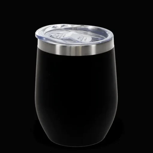Rubber coated travel cup 350ml - Black