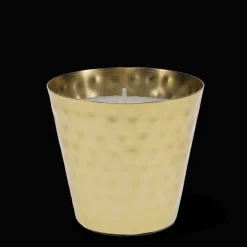 Scented candle - Gold tone hammered metal