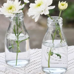 School milk bottle vase - Wild Flowers
