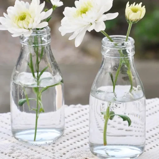 School milk bottle vase - Wild Flowers