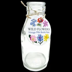 School milk bottle vase - Wild Flowers