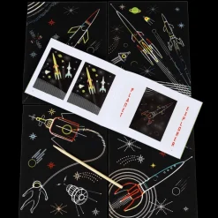 Scratch art set (4 sheets) - Space Age