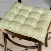 Seat pad cushion (37x37cm) - Green blockprint