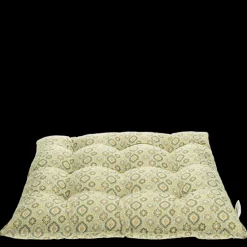 Seat pad cushion (37x37cm) - Green blockprint