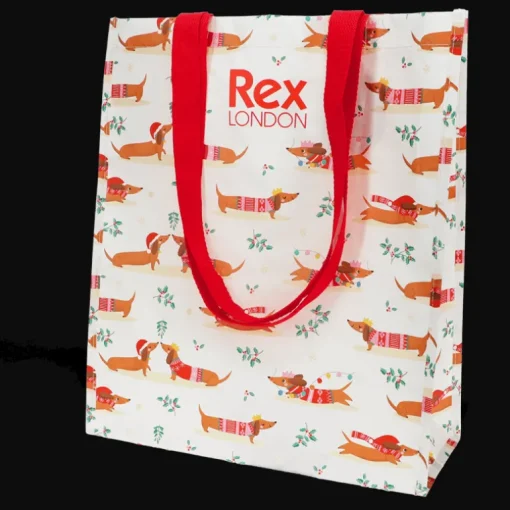 Shopping bag - Festive Sausage Dog