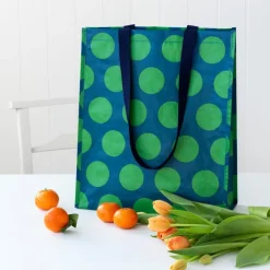 Shopping bag - Spotlight green on blue