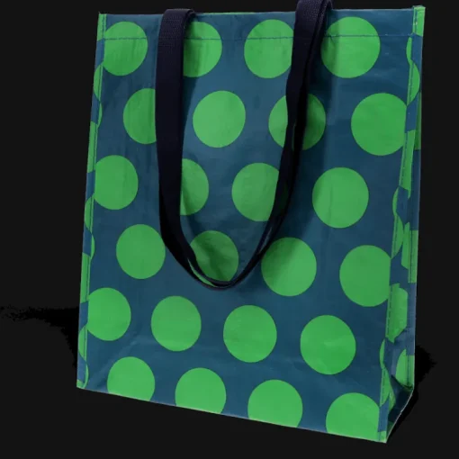 Shopping bag - Spotlight green on blue