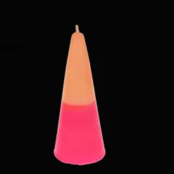 Small two-colour cone candle - Pink-orange