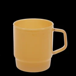 Stacking glass coffee cup 280ml - Light topaz