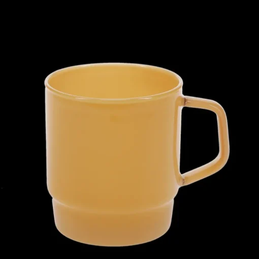 Stacking glass coffee cup 280ml - Light topaz