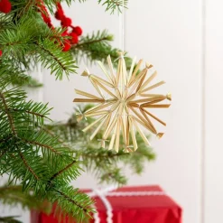 Straw star decoration (8cm)