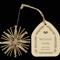 Straw star decoration (8cm)