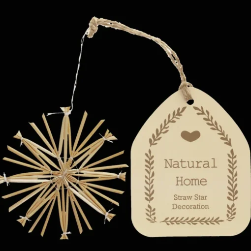 Straw star decoration (8cm)