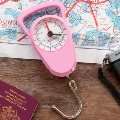 Travel scales with tape measure - Pink