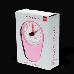 Travel scales with tape measure - Pink