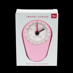Travel scales with tape measure - Pink
