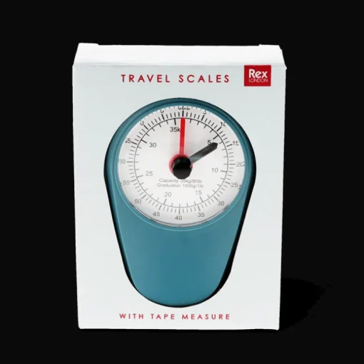 Travel scales with tape measure - Petrol blue