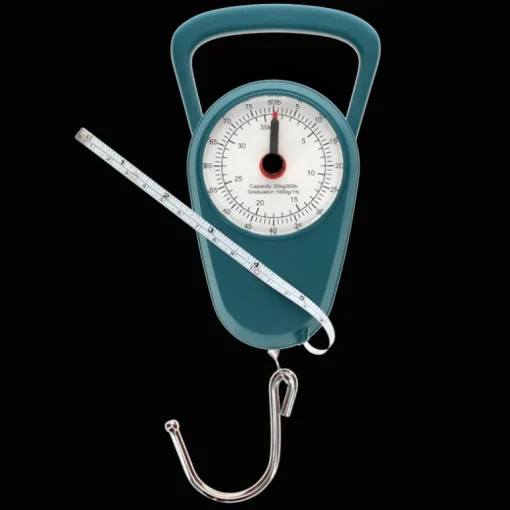 Travel scales with tape measure - Petrol blue