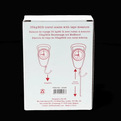 Travel scales with tape measure - Pink