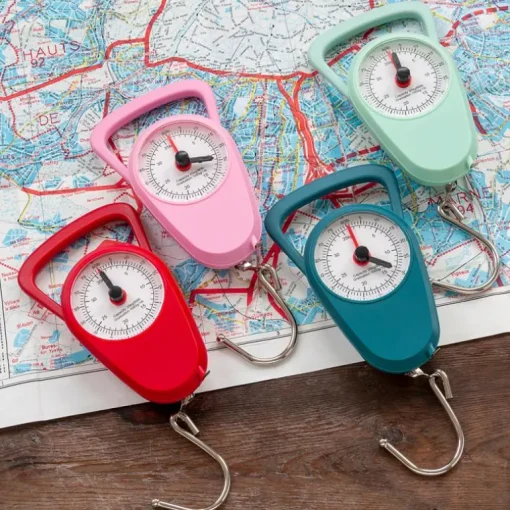 Travel scales with tape measure - Pink
